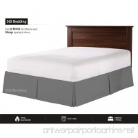 550 TC Egyptian cotton Bedding 1X Bed Skirt 12 Inch Drop Queen (60X80) Dark Grey Solid - B00NB2OFWS