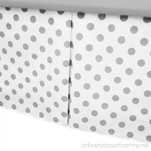 American Baby Company 100% Cotton Tailored Crib Skirt with Pleat White with Gray Dot - B00EC6JNPQ