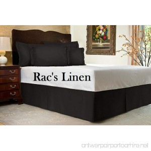 BRAND - NEW Bed Skirt  Twin Extra Long 39 X 80  Egyptian Cotton 800 Thread Count Quality Series Skirt 30 Inches Drop Length Solid Look !!Black Color By Rac's Brand !! - B074XBYJ88