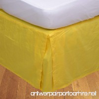 BudgetLinen (1 Box Pleated Bed skirt Only Yellow Twin Drop Length 18 inches) 100% Egyptian Cotton Luxurious 600 Thread Count - B014YMFCHK