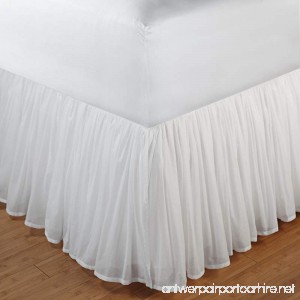 Cotton Voile Bed Skirt 15 Drop Size: Full Drop Length: 15 Color: White - B009NGU0E8