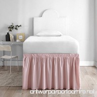DormCo Bed Skirt Twin XL (3 Panel Set) - Rose Quartz - B07D95W1WZ