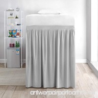 DormCo Extended Bed Skirt Twin XL (3 Panel Set) - Glacier Gray - B07D9491HP