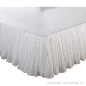Greenland Home Fashions Cotton Voile Bed Skirt 15-Inch White Full - B007M8Z1FC