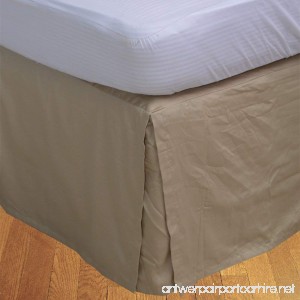 Reliable Textiles 1 PCs Split Corner Bed Skirt/Dust Ruffle (18 Inches) Drop Length (Taupe Solid King/ Standard - 76 x 80) 400 Thread Count 100% Egyptian Cotton - B07CQS4N9D