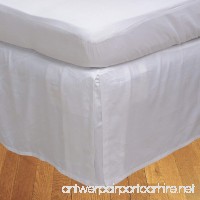 Royal Linen Bedding's 700 Thread Count Egyptian Cotton 1-Piece Split Corner Bed Skirt 19 Drop Length Full/Double White Solid - B07DD1HW2X