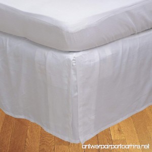 Royal Linen Bedding's 700 Thread Count Egyptian Cotton 1-Piece Split Corner Bed Skirt 19 Drop Length Full/Double White Solid - B07DD1HW2X