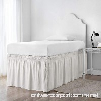 Ruffled Dorm Sized Bed Skirt - Jet Stream - B07DJSV7JK