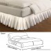 Single Eyelet Ruffled Bed Skirt Wrap Around Easy Fit Cotton Embroider Bedspread Queen Dust Ruffle Mattress Cover - B07BN1G5Y9