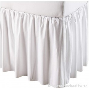 SPLIT Corner Ruffle Bed Skirt Solid WHITE 600 TC Egyptian Cotton QUEEN (60 W x 80 L) With 22 Drop Length. - B06XZGGVG5