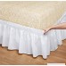 The Paragon Wrap Around Ruffled Bed Skirt Easy Adjustable Bedskirt Stretches to Fit Your Box Springs - White - Queen/King - B0764LPHVL