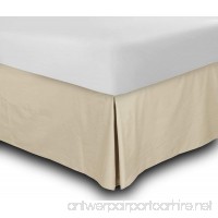 Utopia Bedding Cotton Sateen Bed-Skirt (Queen  Beige) - 100% Long Staple Fiber - Durable  Comfortable and Abrasion Resistant  Quadruple Pleated  Cotton Blended Platform - B00JEIJQVI