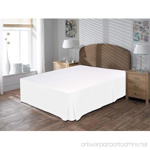 Vivacious Collection Hotel Quality 800TC Split Corner Bed Skirt 25 Drop length 100% Egyptian Cotton Bedskirt Queen Size White Solid - B077KCF2HB