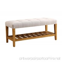Acme Furniture Acme 96680 Charla Bench  Light Gray & Oak  One Size - B01NBBYABK