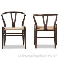 Baxton Studio Wishbone Chair  Dark Brown Wood Y Chair - B0046ECJOQ