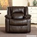 Belleze Faux Leather Rocker and Swivel Glider Recliner Living Room Chair (Brown) - B073HGY5HK