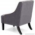 Best Choice Products Microfiber Accent Chair w/Tapered Wood Legs (Gray) - B075GZDZJB