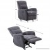 BONZY Glider Recliner Chair with Super Comfy Gliding Track Overstuffed Backrest Comfy Recliner Sofa - Gray - B07FDKTSB3