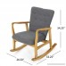 Collin Mid Century Fabric Rocking Chair (Grey) - B0756PX6L7