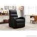 Divano Roma Furniture Classic Plush Bonded Leather Power Lift Recliner Living Room Chair (Black) - B01NBI6Y95