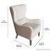 Elle Decor Mid-Century Modern Wingback Chair in French Two-Toned Beige - B01MQCERBN