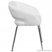 Flash Furniture Fusion Series Contemporary White Leather Side Reception Chair - B01MXM5LJA
