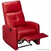 Great Deal Furniture 296603 Teyana Red Leather Recliner Club Chair - B01BG09RBU