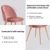 GreenForest Living Room Leisure Chair. Wood Legs Velvet Fabric Cushion Seat Mental Wood Legs Rack Support Low-Back Soft Back for Living Room Chairs Set of 2 Rose - B06XY2WCF5