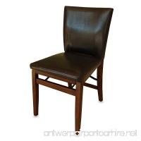 Harper Faux Leather Folding Chair in Padded Seat and Back Provides a Comfortable Seat (Dark Brown) - B01MRRU7M7