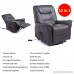 HOMCOM Luxury Faux Leather Three Position Lift Chair Recliner with Remote - Dark Brown - B07DLKTB2S