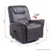 HOMCOM Luxury Faux Leather Three Position Lift Chair Recliner with Remote - Dark Brown - B07DLKTB2S