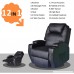 HomCom PU Leather Heated Vibrating 360 Degree Swivel Massage Recliner Chair with Remote - Black - B00GHZFYNU