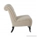 Linon Cora Natural Roll Back Tufted Chair - B00L97ABSE