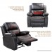 Merax Barwick PU Heated Massage Recliner Sofa Ergonomic Lounge with 8 Vibration Motors (Black) - B01N351QEM