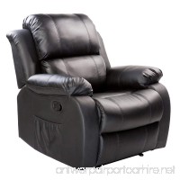 Merax Barwick PU Heated Massage Recliner Sofa Ergonomic Lounge with 8 Vibration Motors (Black) - B01N351QEM