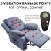 Merax Power Massage Reclining Chair with Heat and Massage Heated Vibrating Suede Massage Recliner - B01MG03C0I