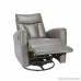 Monarch Specialties I 8087GY Charcoal Grey Bonded Leather Recliner Swivel Glider - B00QUE6VMG