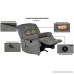 Relaxzen Massage Rocker Recliner with Heat and USB Gray Microfiber - B075Y3CKJC