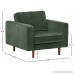 Rivet Aiden Tufted Mid-Century Velvet Chair 35.4 W Hunter Green - B075X4N4S4