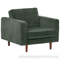 Rivet Aiden Tufted Mid-Century Velvet Chair  35.4" W  Hunter Green - B075X4N4S4
