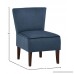Rivet Ashworth Armless Velvet Accent Chair Navy - B0728NW8FP