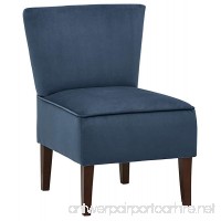 Rivet Ashworth Armless Velvet Accent Chair Navy - B0728NW8FP