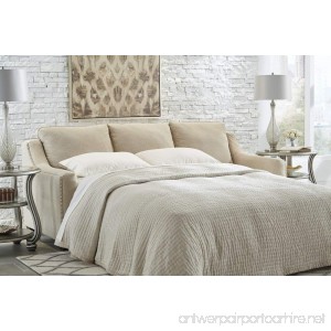 Benchcraft Mauricio Contemporary Sofa Sleeper - Queen Size Mattress Included - Linen - B01G6KODYG