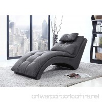 Best Quality Furniture Dark Gray Woven Fabric Tufted Lounge Chair - B072P1689Y