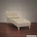Cleo Natural Linen Indoor Chaise Lounge Chair Soft Foam Cushion with Elegant and Soft Diamond Design - B00XLDI55U
