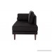 DHP Nola Mid Century Modern Upholstered Daybed and Chaise Multifunctional and Versatile Black Velvet - B0764JPWD6