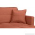 Divano Roma Furniture Modern Linen Fabric Recliner Futon Chaise Lounge - Futon Sleeper Single Seater (Orange) - B073X4S9V6