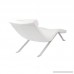 Eurø Style Gilda Leatherette Chaise Lounge Chair with Shiny Base White - B007X6Y3D4