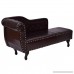 Giantex Chaise Lounge Sofa w/ Nail Head Back Sofa Chair for Bedroom Living Room Furniture Home Fainting Sofa Couch Brown - B0759X867R