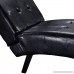 Giantex Modern Chaise Lounge Leather Chair Armless Furniture Living Room Black - B01DZNN726